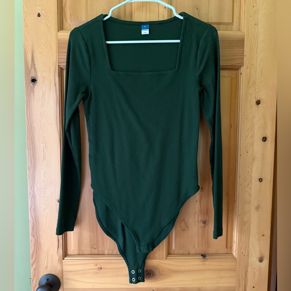 Old Navy Forest Green Knit Bodysuit